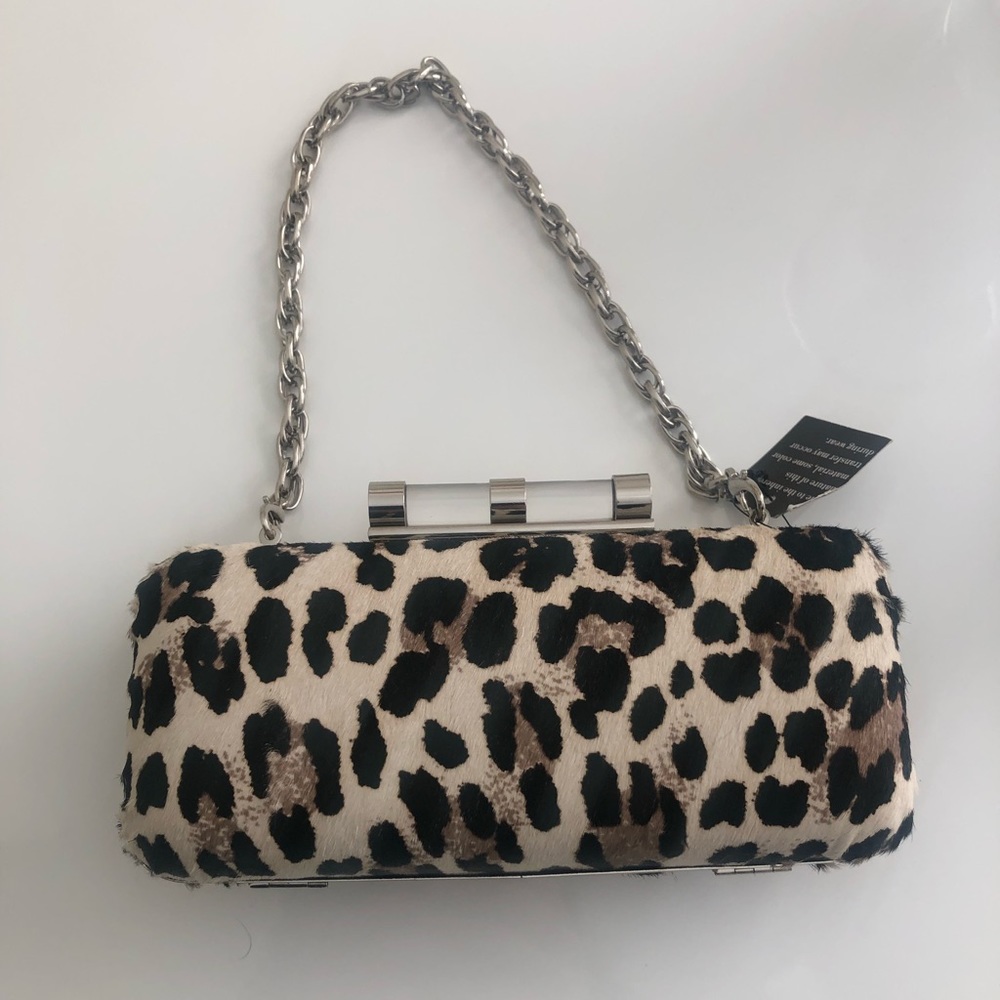 WHBM Leopard Haircalf Clutch - NEW!